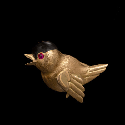 Gouden vogelbroche - #1