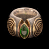 Zilveren en gouden ring met toermalijn - #3