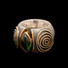 Zilveren en gouden ring met toermalijn - #4