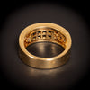 Gold ring with sapphire and diamonds - #3