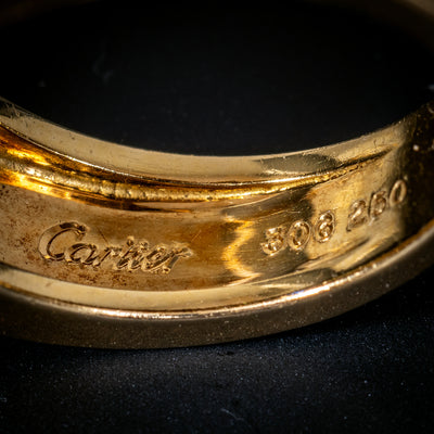 Gold ring with sapphire and diamonds - #4