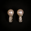 Earrings with pearls and diamonds