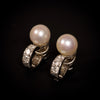 Earrings with pearls and diamonds - #4