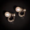 Earrings with pearls and diamonds - #8