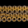 Gouden collier met getextureerde bi-color schakels