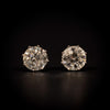 Earrings with old-cut diamonds