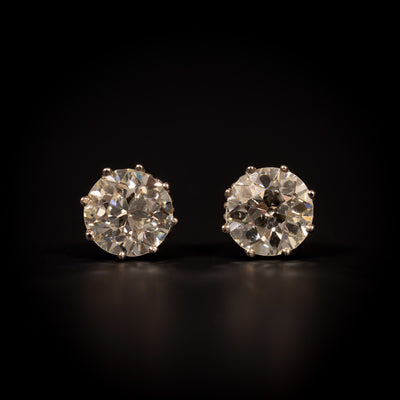 Earrings with old-cut diamonds - #1