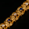 Vintage gouden armband met diamant en saffier