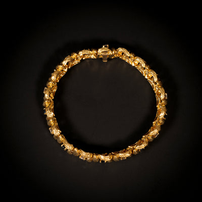 Vintage gouden armband met diamant en saffier - #4
