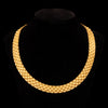 Choker necklace with textured gold - #1