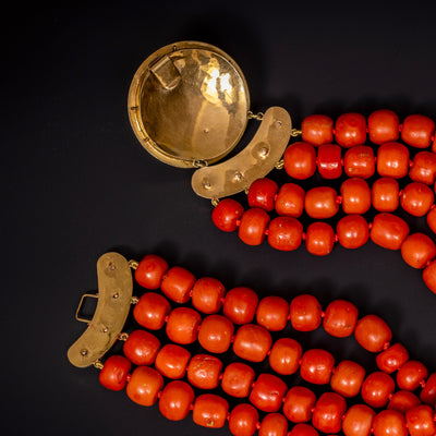 Dutch antique red coral necklace - #4