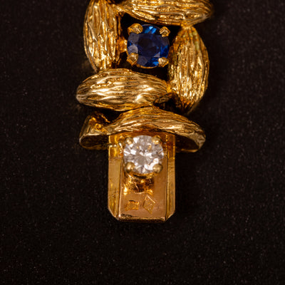 Vintage gouden armband met diamant en saffier - #7
