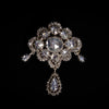 Antique brooch with pampels and rose cut diamonds
