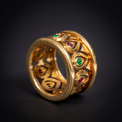 Cartier ring Tanjore with rubies ​​and emeralds - #1