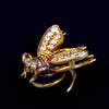 Insectenbroche van 18k goud met diamant