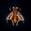 Insect brooch made of 18k gold with diamonds