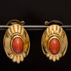Boucheron ear clips "Jaipur" with coral