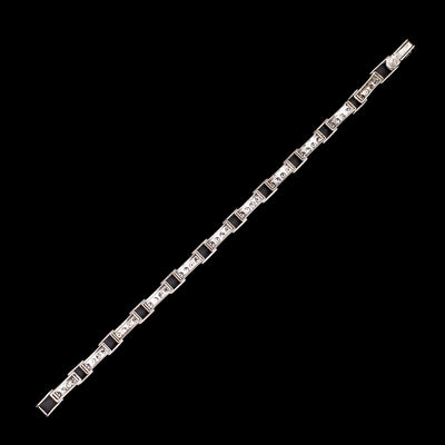 Platinum link bracelet with diamondS - #4