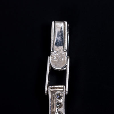 Platinum link bracelet with diamondS - #6
