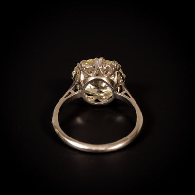 Solitaire in platinum with old-cut diamond - #4