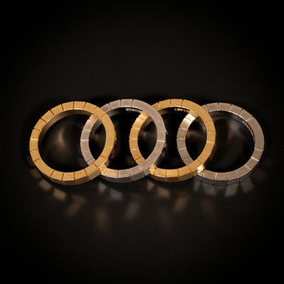 Lanières rings in two tones of gold - #4