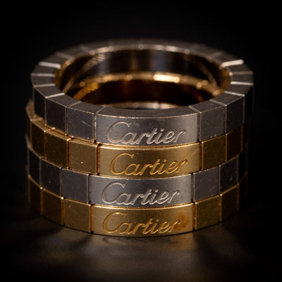 Lanières rings in two tones of gold - #1