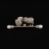 Antieke broche met diamant en parels