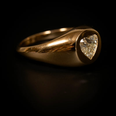 Gouden ring met hartvormige diamant - #4