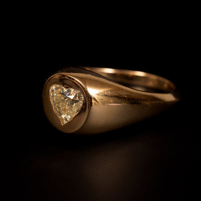 Gouden ring met hartvormige diamant - #3