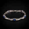 Waslikoff platinum bracelet with diamond and star sapphire