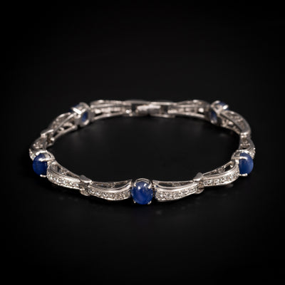Waslikoff platina armband met diamant en stersaffier - #2