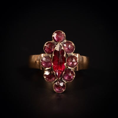 Antieke gouden ring met granaat - #1