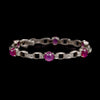Platinum Art Deco bracelet with star ruby ​​and diamond