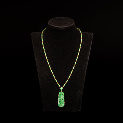 Collier met jade en groen email - #5