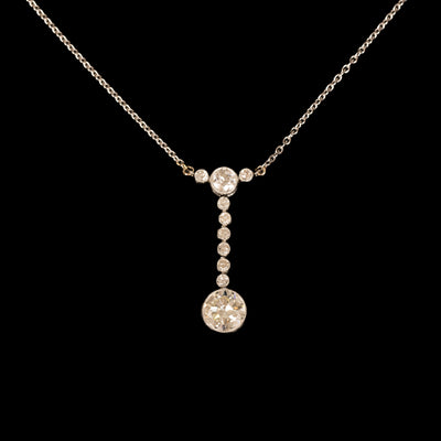 Antique necklace with diamond - #1