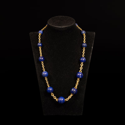 Antiek gouden collier met lapis lazuli - #1