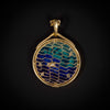 Gold pendant with enamel, zodiac sign Cancer - #2