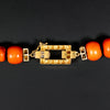 Necklace with coral and gold clasp - #3