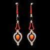 Platina oorbellen in Art Deco-stijl - #1
