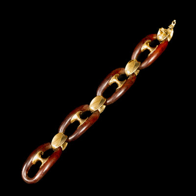 Vintage Franse armband met palisanderhout - #2