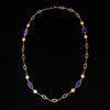 Lang gouden collier met lapis en koraal - #2