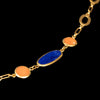 Lang gouden collier met lapis en koraal - #3