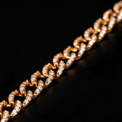 Roségouden gourmetarmband met diamant - #2
