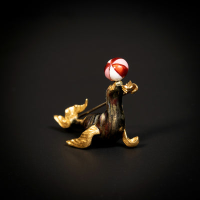 Vintage broche met email en diamant - #2