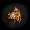 Antique ring with tourmaline and citrine - #3