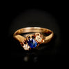 Antieke Russische ring met diamant en saffier - #5