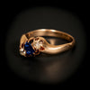 Antieke Russische ring met diamant en saffier - #3