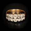 Antieke ring in goud, platina en diamant