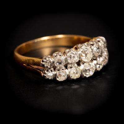Antieke ring in goud, platina en diamant - #4