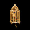 Clip brooch with parrot in birdcage - #1